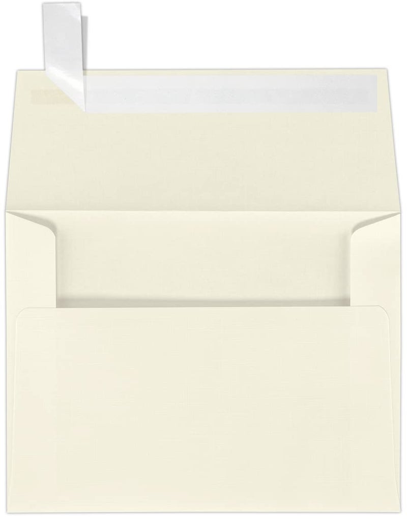 LUXPaper A2 Invitation Envelopes | Peel & Press | 4 3/8" x 5 3/4" | Natural Linen | 80lb. Text | 50 Qty - Image 1